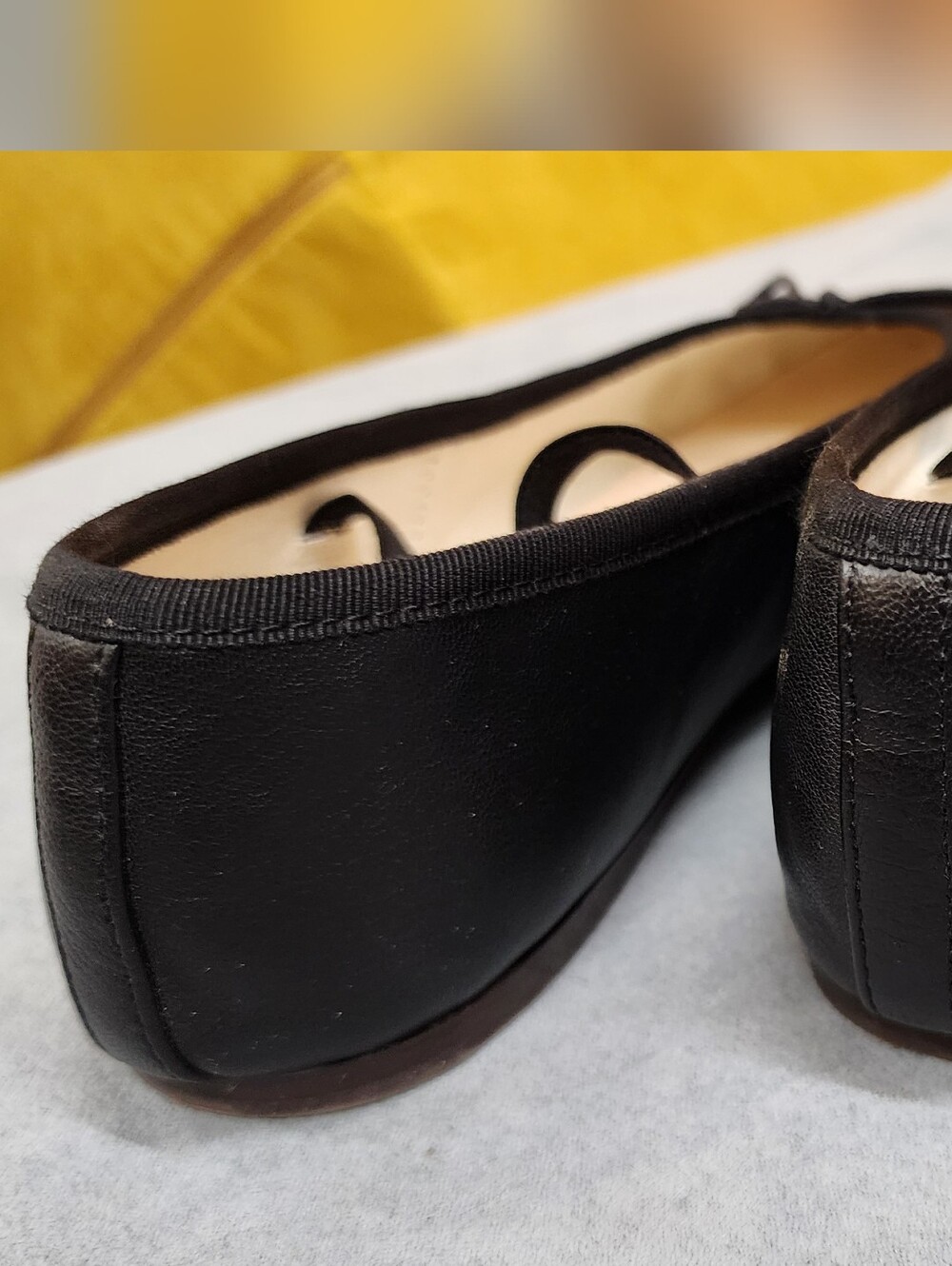 Loeffler Randall Black Satin Mary Jane Flats with Bow - Picture 2 of 4